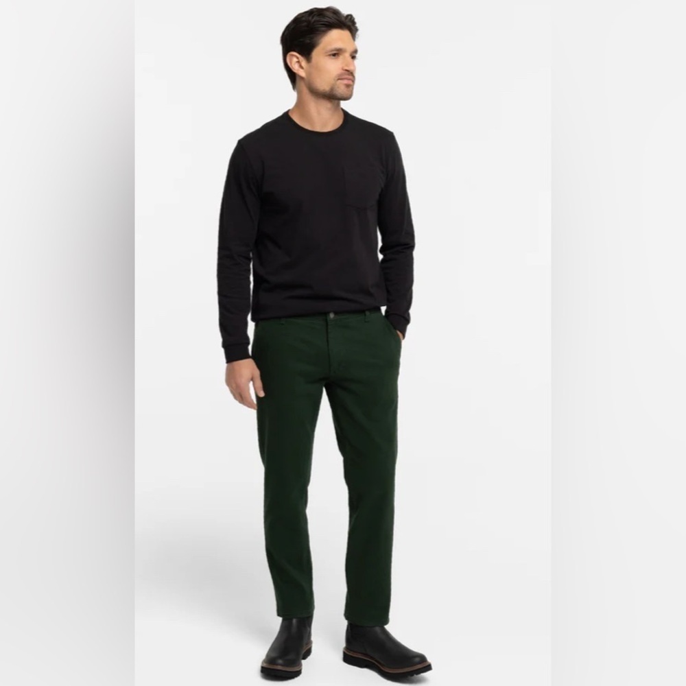 Ash & Erie Dark Spruce Washed Stretch Chino 30x27